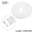 thumbnail image 2 of Uxcell Spiral Tube Wrap Cable Kit Management Sleeve 3Meter 28mm PE Wire Wrap Cord Cover Power Cable Protector White, 2 of 5