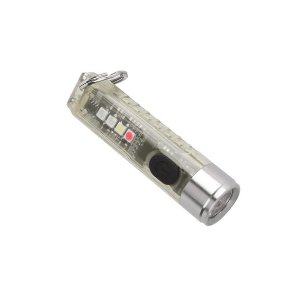Yuarrent Mini llavero linterna Universal al aire libre llavero de emergencia lámpara colgante pequeño llavero impermeable luz Camping senderismo luces Estufas de camping Blanco Yuarrent OD029580-01B