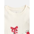thumbnail image 2 of Holiday Time Toddler Girls' Christmas Graphic Tee with Long Sleeves, Sizes 12M-5T, 2 of 4