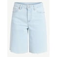 thumbnail image 5 of No Boundaries Denim Fray Jorts, 10'' Inseam, Women's 00-18, 5 of 6