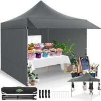 COBIZI 10x10 Pop Up Canopy Tent Heavy Duty With 4