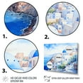 thumbnail image 3 of Designart "Vibrant Santorini Village Blue and White II" Landscapes Framed Wall Art Decor - Country Blue Greece Entryway Framed Wall Art, 3 of 6