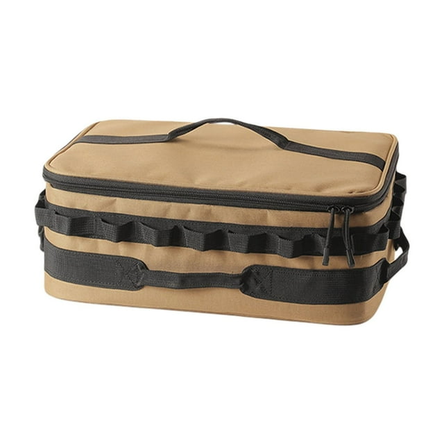 Chaises de Camping Extérieures, Sacs de Rangement en Plastique, Plateau de Cuisson Multifonctionnel Extérieur, Sac de Rangement à Fond Plat, Plateau de Friture, Sac de Transport Portable pour Camping, Sac de Rangement en Plastique