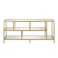 thumbnail image 5 of Evelyn&Zoe Winthrop Rectangular TV Stand with Glass Shelves for TV's up to 60", Brass, 5 of 9