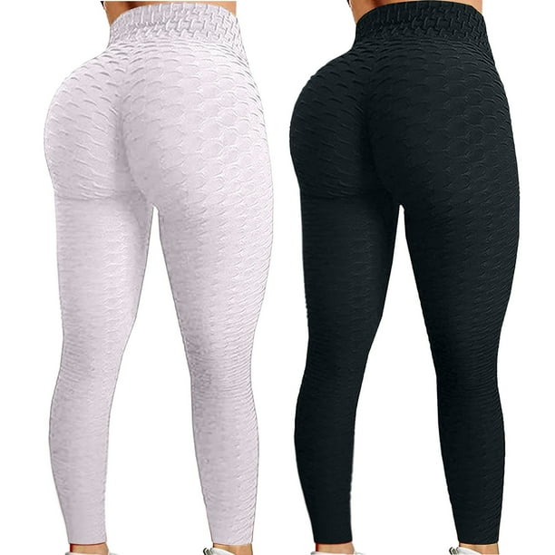 Puntoco 2Pc Mujeres Bubble Hip Lifting Ejercicio Fitness Correr Pantalones de yoga de cintura alta Puntoco Puntoco-4981