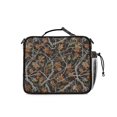 thumbnail image 3 of Camo and Leaf Black Pattern Insulated Lunch Bag with Shoulder Strap and Bottle Holder,Bento School Lunch Bag Box,11x9.5x3.5 Inches, 3 of 5