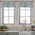 thumbnail image 3 of LALILO Kitchen Curtain Valance Indian Floral Paisley Medallion Rod Pocket Window Curtain 52"x 18" Set of 2, 3 of 5