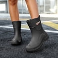 thumbnail image 5 of FRSASU Women’s Rain Boots Waterproof Ankle Rain Boots Slip On Non Slip Lightweight Easy Clean Short Rain Booties Black, 5 of 8