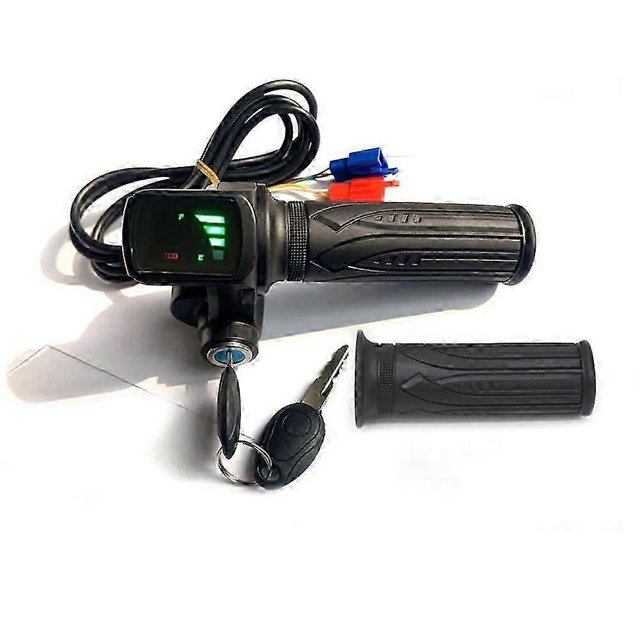 1 Pair 36v/48/60v Electric Bike Scooter Throttle Grip Handlebar With Lock Led Power Display Bicycle Accessories