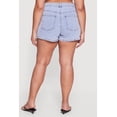 thumbnail image 4 of Women's Plus Size Almost Famous Fringe Detail Denim Shorts, 4 of 4