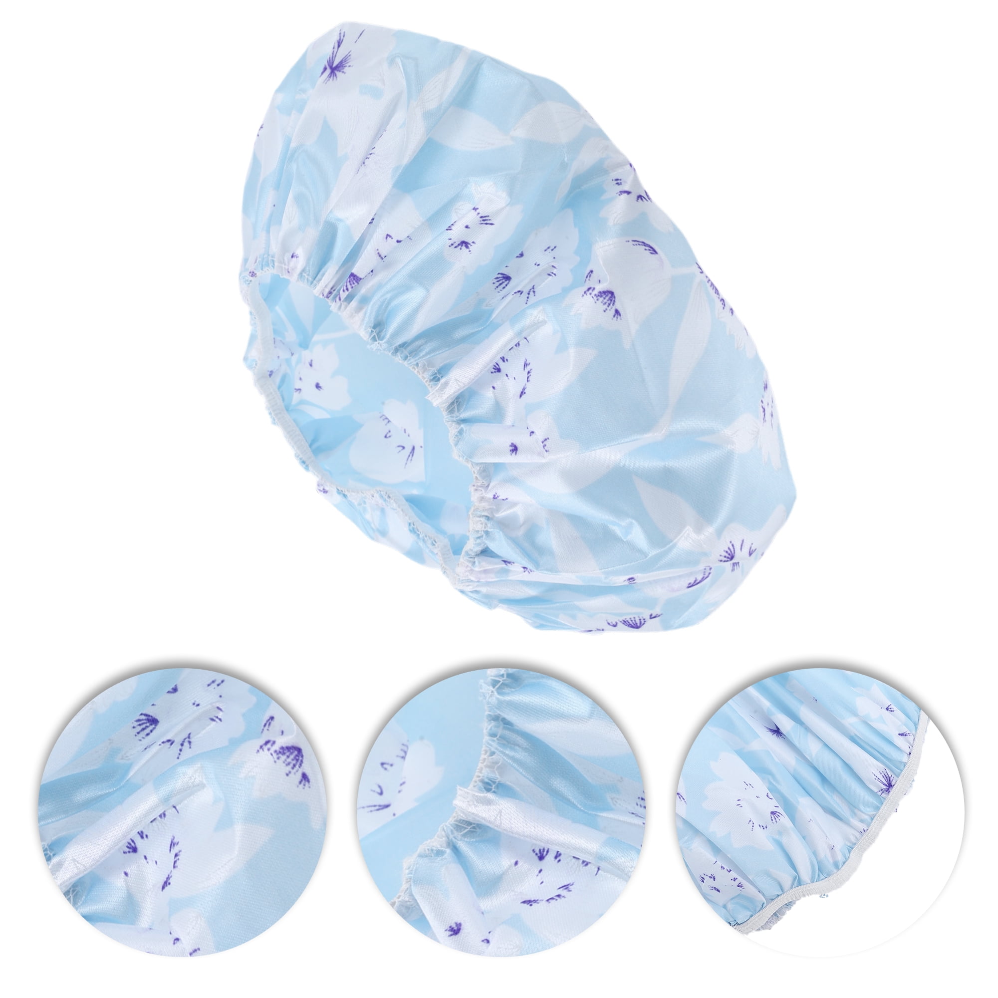 Unique Bargains Women's Durable Shower Hair Cap Blue