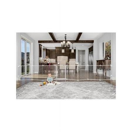 Regalo 194 inch Super Wide Adjustable Baby Gate and Play Yard, 2-in-1, Age Group 6 to 24 Months, Configurable Baby Gate