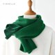 thumbnail image 2 of wool scarf women and men solid color winter warm knitted short thin scarves ladies adults scarf kids Christmas new year gift, 2 of 4