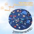 thumbnail image 4 of Zando 2 Pcs Baby Sun Hat Breathable Sun Protection Newborn Sun Hat Wide Brim Baby Boys Girls Bucket Hat for Beach Summer 2 Pack Bule Whale & Sea Club 2-4 Years, 4 of 8