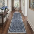 thumbnail image 4 of GENIMO 8'x10' Area Rug for Living Room, Large Machine Washable Non Slip Low Pile Rug for Bedroom Dining Room, Timeless Persian, Dusty Navy, 4 of 7