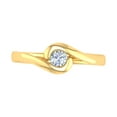 thumbnail image 3 of 14K Yellow Gold Channel Set Solitaire Diamond Engagement Ring Band (0.18 Carat) (Ring Size 9.5), 3 of 4
