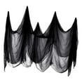 thumbnail image 3 of Tela espeluznante de Halloween, tela espeluznante de 84,65 x 177,17 pulgadas, gasa de terror, gasa aterradora para decoración de puerta de pared de fi Negro, 3 of 7