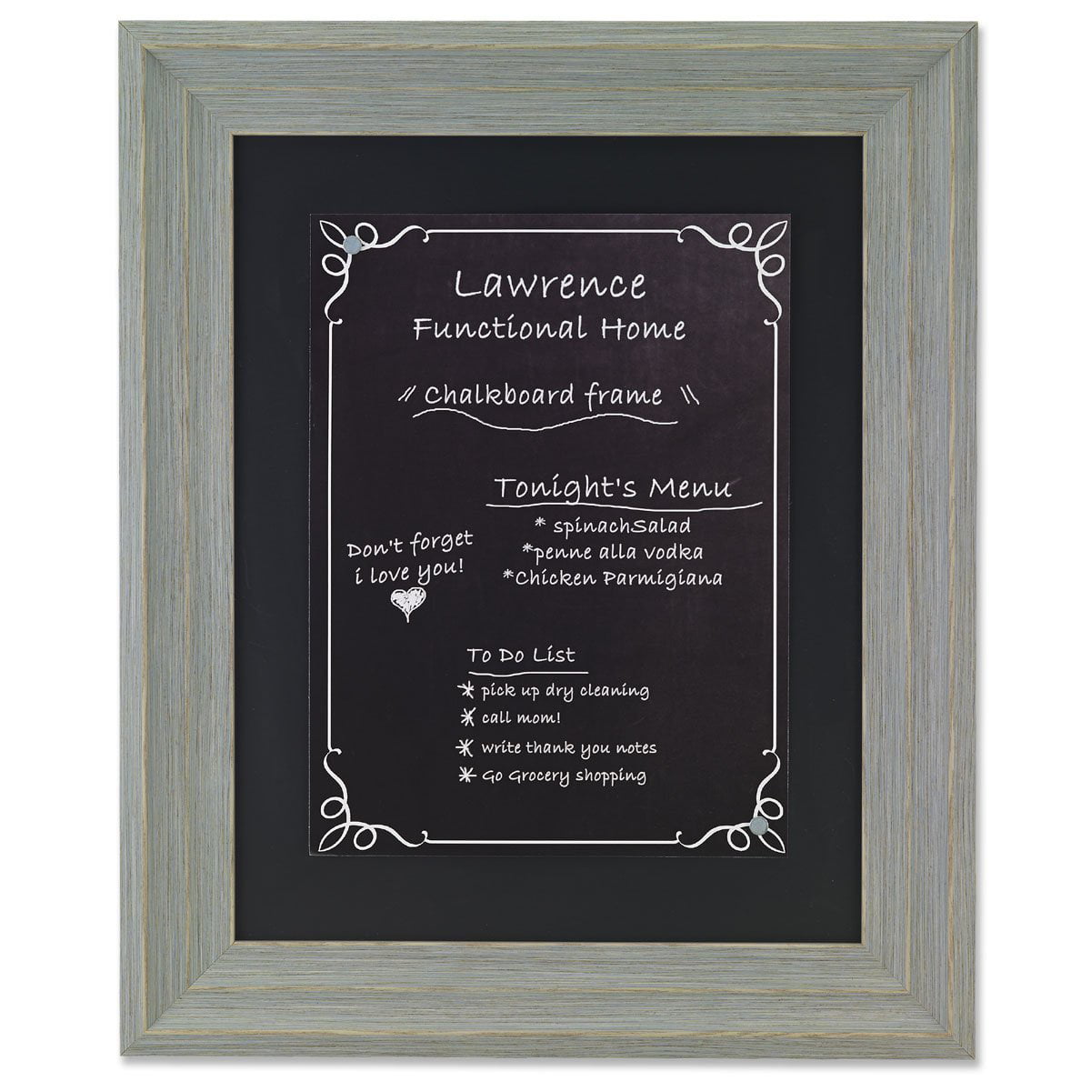 11x14 Perfect for Chalk Markers and Home Decor White Framed Premium Surface Magnetic Chalk Board