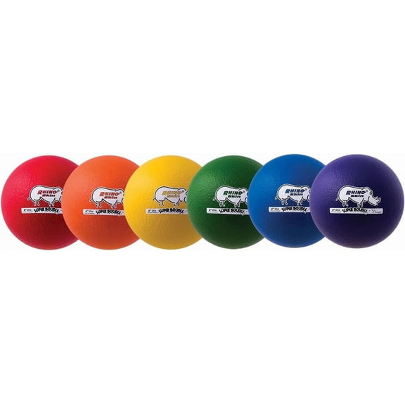 Champion Sports 6.3 Inch Rhino Skin Super High Bounce Dodgeball Set