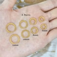 thumbnail image 5 of 4 Pairs Gold Hoop Earrings Set for Women, 14K Gold Plated Cartilage Hoop Earring Hypoallergenic Non Tarnish Small Hoop Earrings for 2Nd 3Rd Hole Gold Huggie Hoop Earrings for Women Men Gifts (Gold), 5 of 8