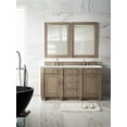 thumbnail image 4 of James Martin Furniture  60 in. Bristol Double Vanity with 3 cm Ethereal Noctis Quartz Top, Vintage Vanilla, 4 of 7