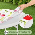 thumbnail image 5 of Round Picnic Table Cloth 100% Waterproof & Oil Proof, Elastic Fitted Table Cover for 36"-44" Round Tables, for Dining, Camping, Outdoor, 5 of 7