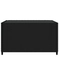 Black Patio Coffee Table 19.7x19.7x11.8 Poly Rattan, Weather
