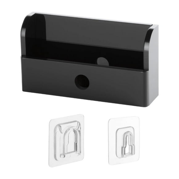 Soporte para control remoto de puerta de garaje, soporte para control remoto, acrílico, multifuncional, fácil acceso, fijación a la pared para Negro