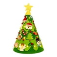 thumbnail image 2 of DIY Felt Christmas Tree for Kids,30inch Christmas Decorations for Toddlers with 30pcs Glitter Ornaments,Felt Xmas Tree for Kids Christmas Door Wall Hanging Decorations,Family 3D Fake Xmas Tree, 2 of 8