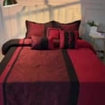 thumbnail image 7 of 7 Piece Jacquard Super-soft Microfiber Bed Comforter Sets - Luxurious And Fashionable Splicing Style, 7 of 7