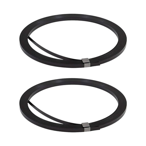 2 Pack 1/2" x 0.020" x 200' Black Steel Strapping Coil 1100 lbs Breaking Strength - Metal Pallet Banding for Packaging, Heavy Loads, Bundling - Cut-Resistance