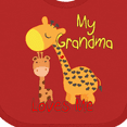 thumbnail image 4 of Inktastic My Grandma Loves Me Giraffe Boys or Girls Baby Bib, 4 of 4