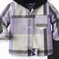 thumbnail image 2 of Kaprioy Boys Winter Clothes Toddler Baby Boy Clothes Plaid Long Sleeve Patchwork Hoodie Top + Pants 2pcs Fall Winter Outfits Set Boys Clothes Boys Outfits, 2 of 6