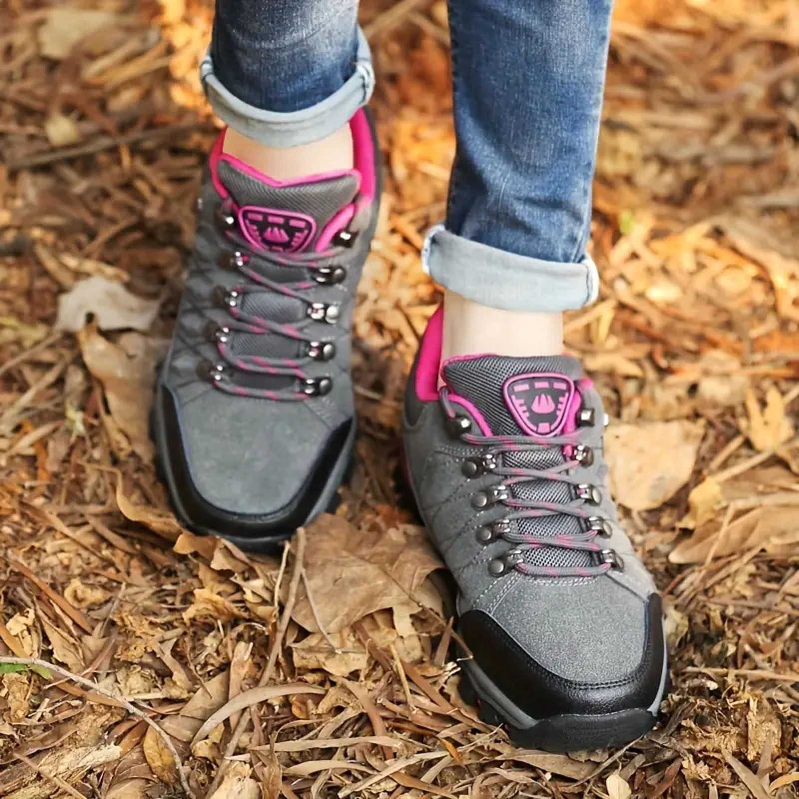 Dakaela Women's Hiking Boots Waterproof Non Slip Walking Shoes Comfortable Outdoor Backpacking Sneakers