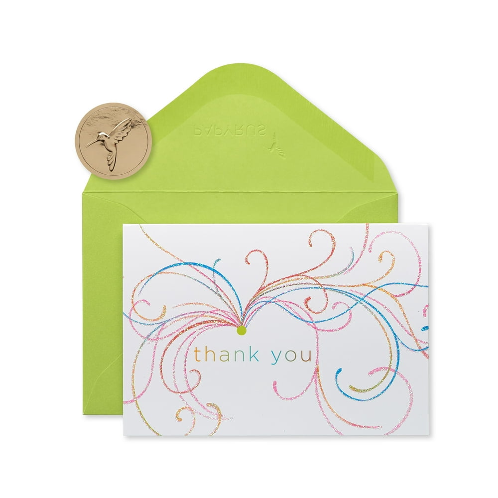 Papyrus Swirl Boxed Blank Thank You Cards, 14ct