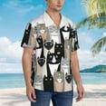 thumbnail image 3 of Honeii Colors Cats Print Men’s Hawaiian Shirt,Classic Button-Down Short Sleeve Shirt, for Beach, Vacation, and Outdoor Activities,Small, 3 of 7