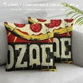thumbnail image 3 of Qinduosi Kids Pizza Reversible Throw Pillow Covers -Inch Vegetable Square Cushion Covers Set of for Snacks Pillow Covers Home Decor, 3 of 5