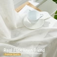 thumbnail image 3 of Exultantex 52"x95" Burlap Curtains Natural White Sheer-Linen Look for Living Room & Bedroom,2pcs,Grommet Top, 3 of 5