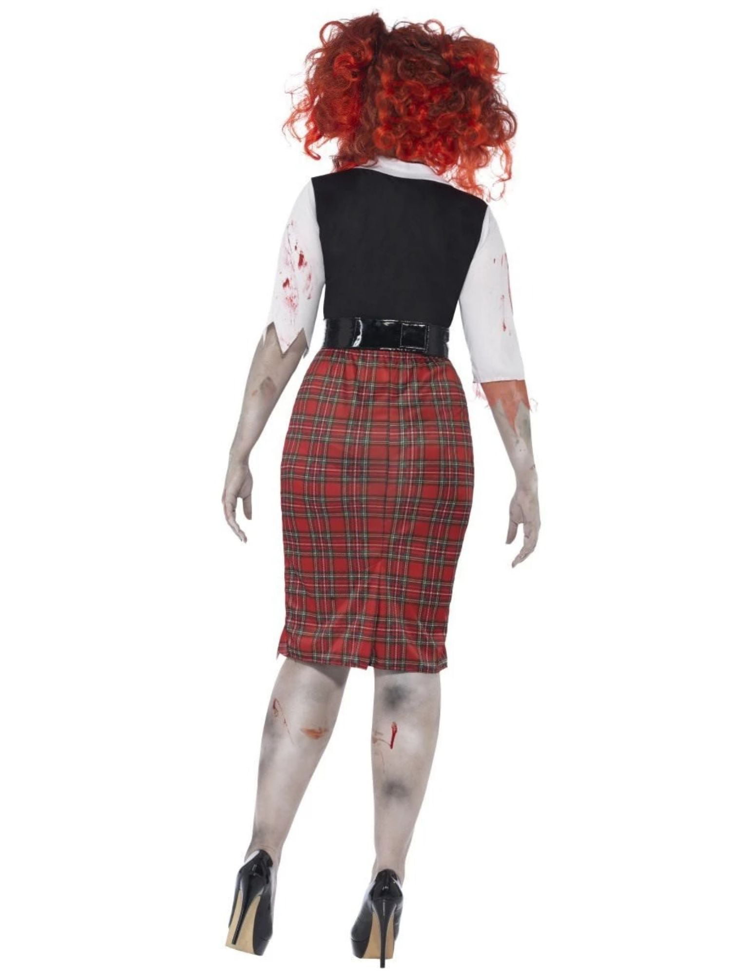 Zombie Sports PE Teacher Womens Halloween fancy dress costume Red Tracksuit