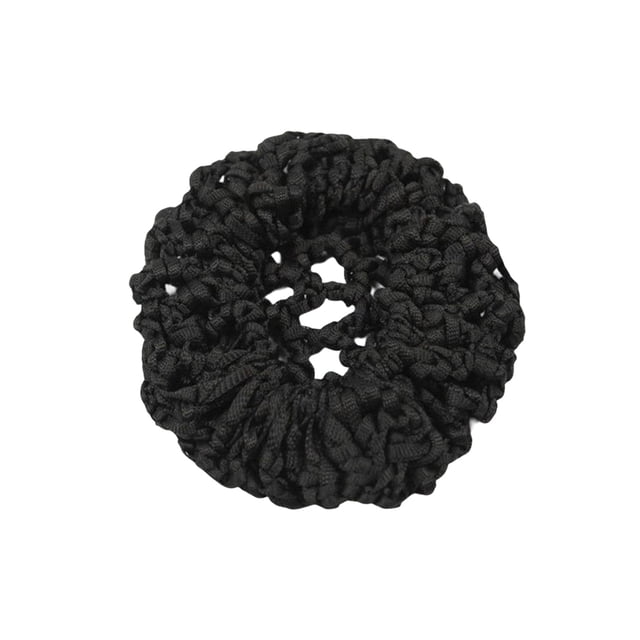 Sonducket Cubierta para moño de pelo, red falsa, gancho de ganchillo, redecillas de patinaje de baile de Ballet, accesorios de mujer fáciles de Accesorio para el cabello Negro