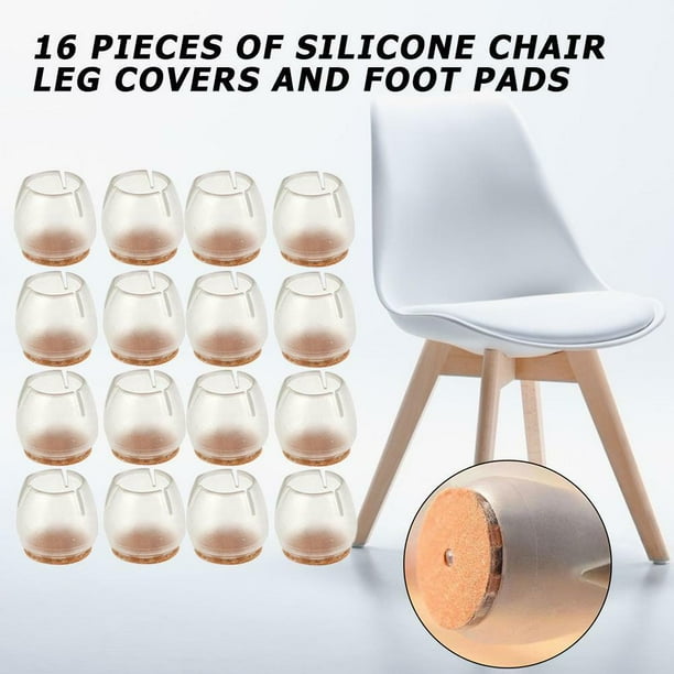 16Pcs Ruby Slider Chair Leg Protector For Hardwood Floors Fits All Shape Chair