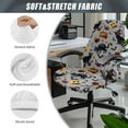 thumbnail image 6 of Renewold Black Cat Pumpkin Rose Gray Home Office Chair Cover for Armrest Chairs Universal Stretchable Rotating Boss Chair Slipcover Chair Protector Cover for Office Halloween Decor, L, 6 of 7