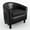 Black, variant on EuKer Accent Barrel Chair, PU Leather Single Sofa with Soft Cushion and Side Pockets for Living Room, Bedroom, Reading Nook, Black