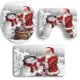 thumbnail image 1 of ABPHQTO Papá Noel y muñeco de nieve Juego de alfombras de baño de 3 piezas Alfombra de baño Alfombra de contorno y tapa de inodoro, 1 of 2