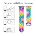 thumbnail image 3 of Correa De Reloj Summer Rainbow Boho Tie Dye Compatible Con Apple Watch 38 Mm, 40 Mm, 41 Mm, 42 Mm, 44 Mm, 45 Mm, 49 Mm, Para Mujeres Y Hombres, Regalos, Pulseras Deportivas De Silicona, Correa Para Iw, 3 of 5
