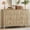 Dressers | Natural, variant on Fluted 6 Drawers Dresser for Bedroom, 47.2" Wide Modern Chest of Drawers with Metal Handle, Wooden Dresser Organizer for Bedroom, Living Room, Hallway, Entryway, Light Green