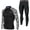 New Camo Black White, variant on Men's Running Fitness Cooling Sportswear Camo Compression Long Sleeved Shirt + Pants Sets