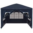 thumbnail image 4 of vidaXL Party Tent 10x13 ft Blue Outdoor Canopy for Events Waterproof and UV-Resistant, 4 of 10