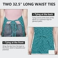 thumbnail image 6 of Teal Christmas Snowflake Apron-Garden Aprons for Women with Pockets-Cotton Linen Waterproof Kitchen Cooking Gardening Aprons Adjustable for Kitchen,Cooking,BBQ and Salon 32"x27", 6 of 7