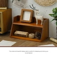 thumbnail image 2 of Tabletop Wooden Display Stand Double-layer Riser Storage Holder Multi-functional Wooden Storage Stand, 2 of 8